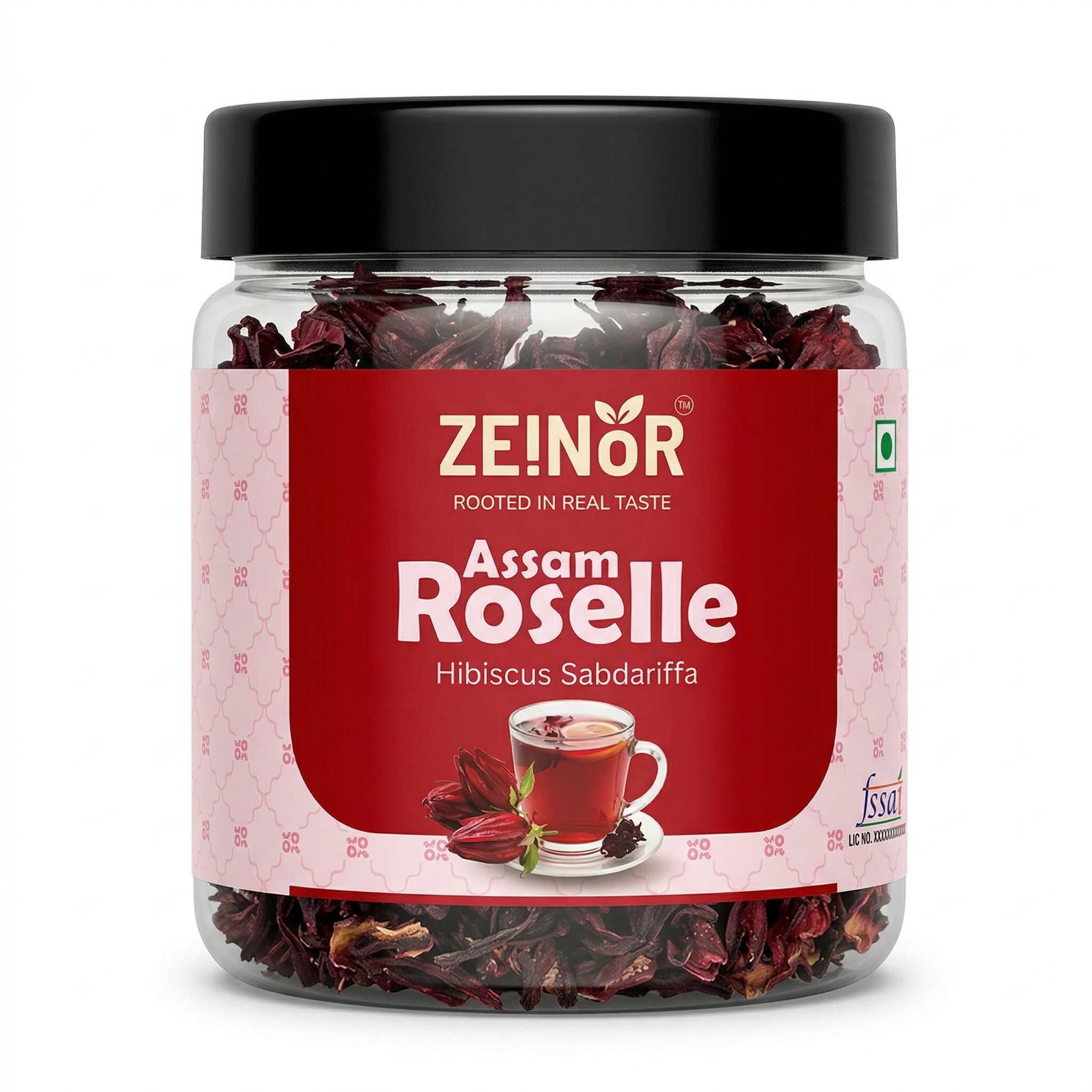 teabreez ZEINOR Assam Roselle Herbal Tea | Premium Sun-Dried Hibiscus